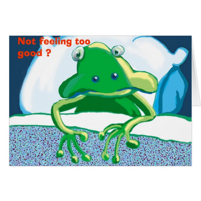 grenouille malheureuse, ne pas se sentir trop bien (Devant horizontal)
