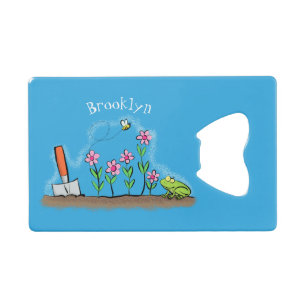 Grenouille mignonne et abeille dans le jardin dess