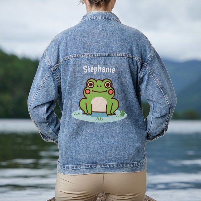 Grenouille mûre (Cute Frog Denim Jacket)