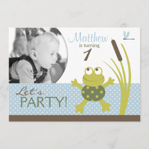 Grenouille nageante de Ribbit Invitation d'anniver