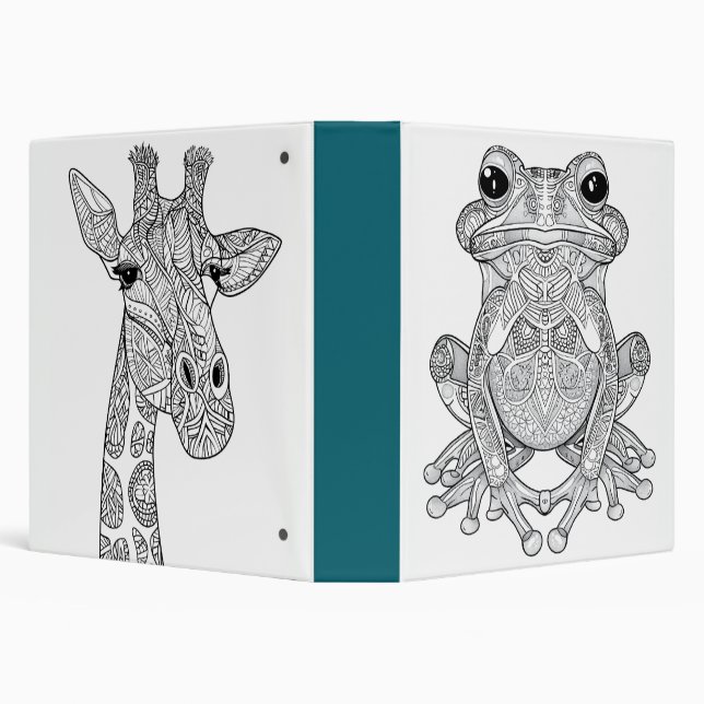 Grenouille noire et blanche et Classeur de ceintur (Arrière-plan)