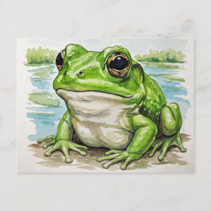 Grenouille près du lac Carte postale pour le franc