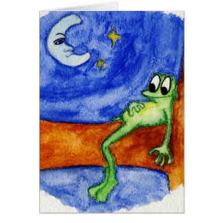 grenouille s'étendant dans l'arbre