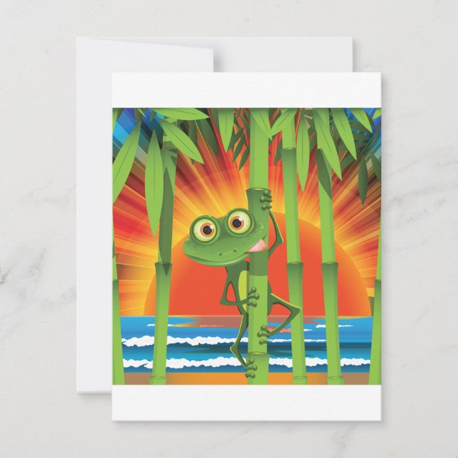 Grenouille sur invitation Bamboo (Devant)
