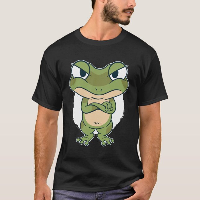 Grenouille TShirt |Chemise à la grenouille verte m (Devant)