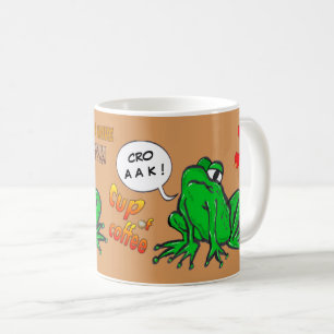 Grenouille verte caricature café Lover café Mug