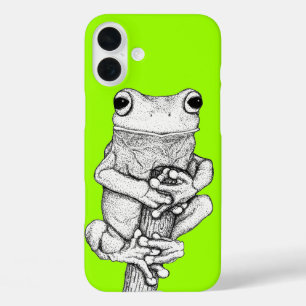 Grenouille verte sur un Coque - Art par Skye Ryan-
