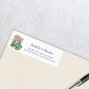 Grenouilles aquarelle mignonnes Adresse de retour 