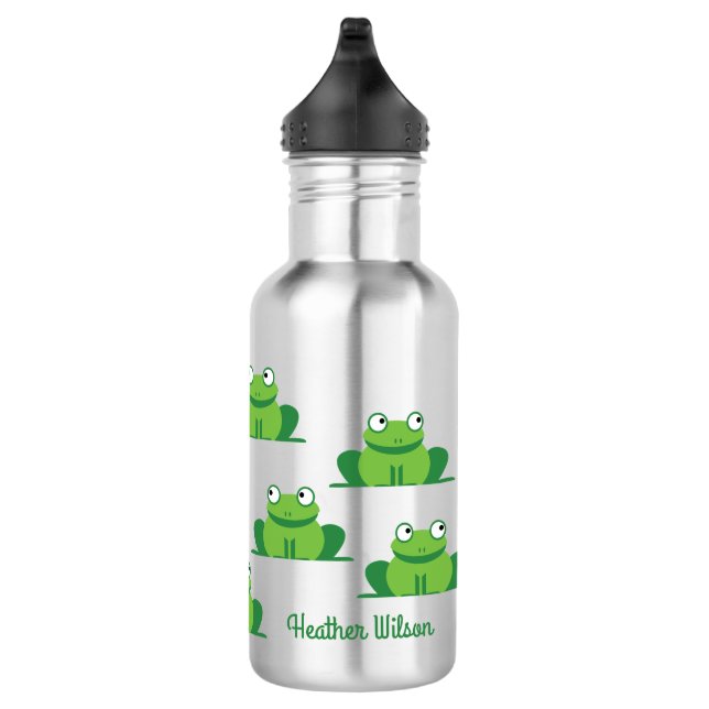 Grenouilles Bouteille d'eau pour enfants avec nom (Droite)