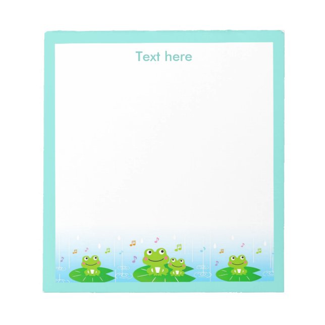 Grenouilles chanteuses heureuses Bloc-notes simple (Devant)