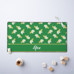 Grenouilles d'or sur vert