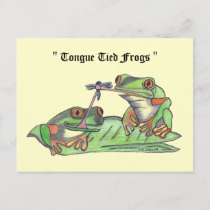 " Grenouilles en langue" Carte postale