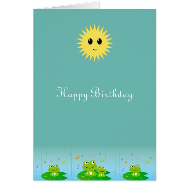 Grenouilles mignonnes et Joyeux anniversaire du so (Devant)