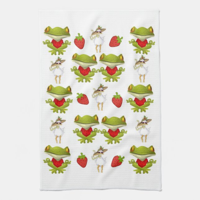Grenouilles Poulet Serviette de cuisine (Vertical)