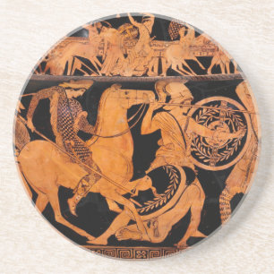 Grès Ancien Dessous de verre d'art classique grec en gr