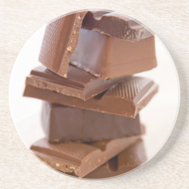 Grès Bars à bonbons au chocolat Dessous de verre en grè (Devant)