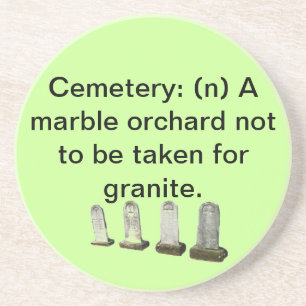 Grès Dessous de verre - Cimetière=verger en marbre