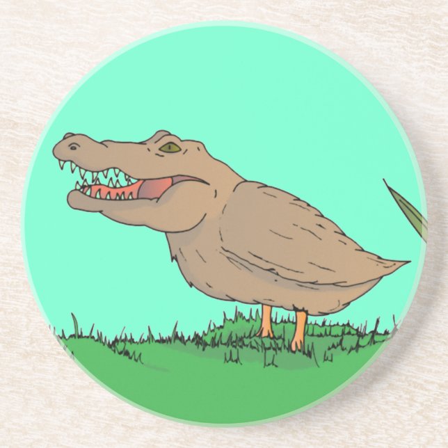 Grès Dessous de verre de Crocoduck en couleurs ! (Devant)