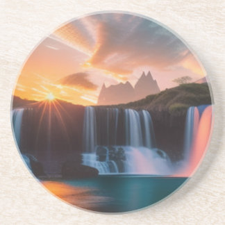 Grès Dessous de verre en pierre de sable personnalisé r