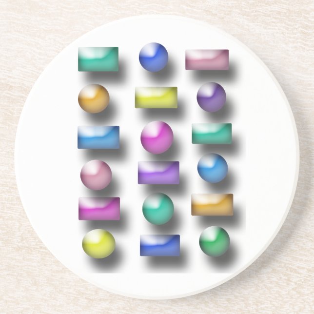 Grès Dessous de verre - Formes en trois dimensions (Devant)