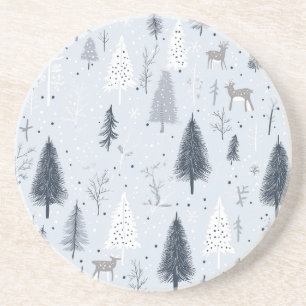 Grès Winter Wonderland Dessous de verre scandinave en p
