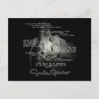 Greta Garbo Postcard