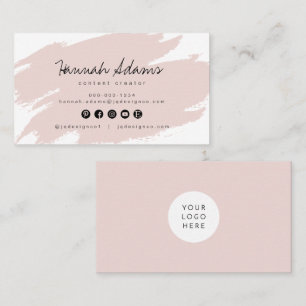 GRETCHEN   Blush Smudge Modern Small Makeup Brand Business Card
