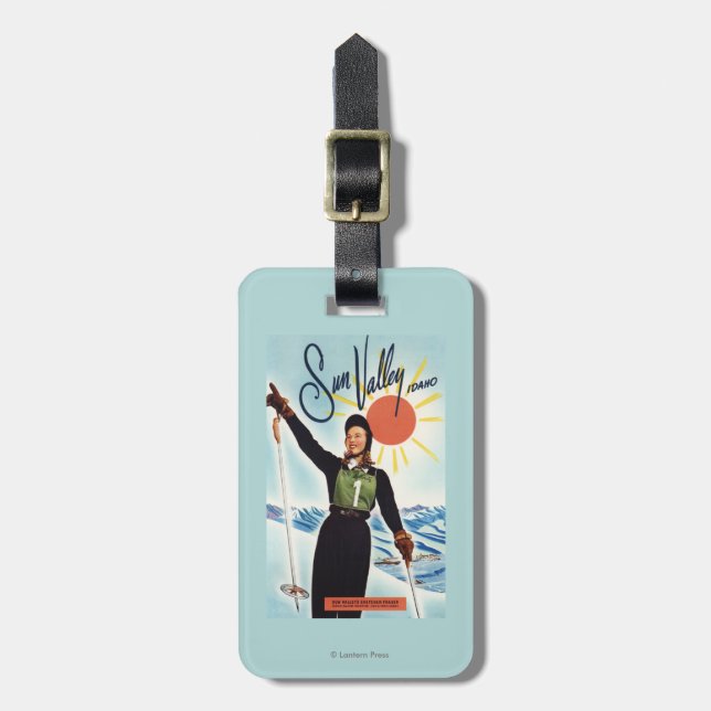 Gretchen Fraser Advertisement Poster Luggage Tag (Front Vertical)