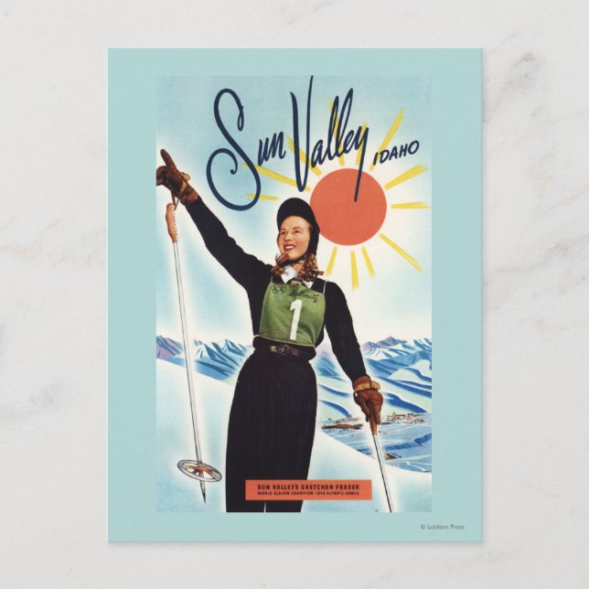 Gretchen Fraser Advertisement Poster Postcard (Front)