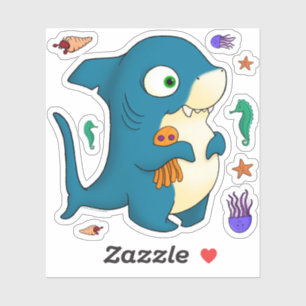 Gretchen the Baby Shark, sticker set