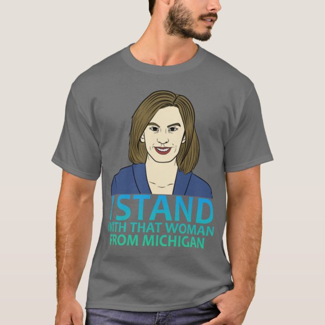 Gretchen Whitmer Large Blue Oversized T-Shirt (Front)