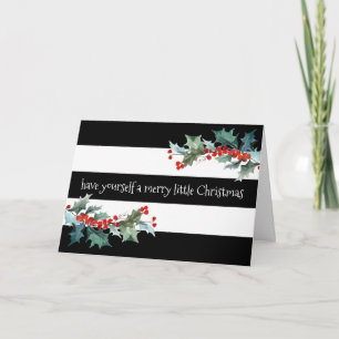Grèves modernes et carte de Noël Holly