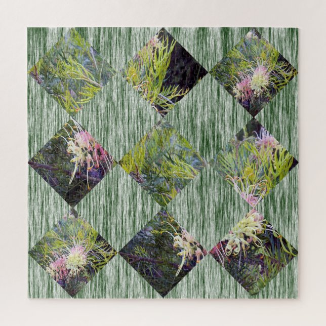 Grevillea: Embracing Nature's Diamond Patterns, Jigsaw Puzzle (Vertical)