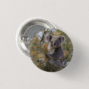 Grevillea Koala Bear, 1 Inch Round Button