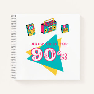 "Grew up in the 90's" retro graphic  Notebook