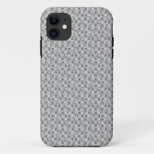 Grey 70's year styling squares iPhone 11 case