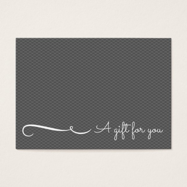 Grey A Gift For You Business Cards (Front)