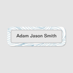 Grey abstract line name tag