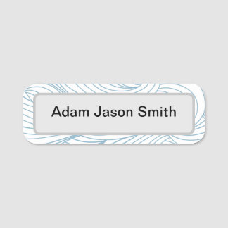 Grey abstract line name tag