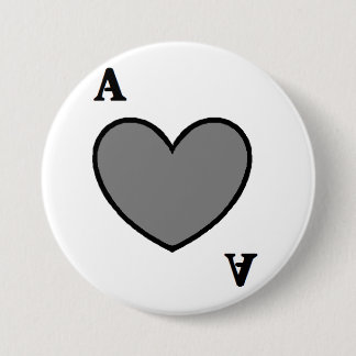 Grey Ace 3 Inch Round Button
