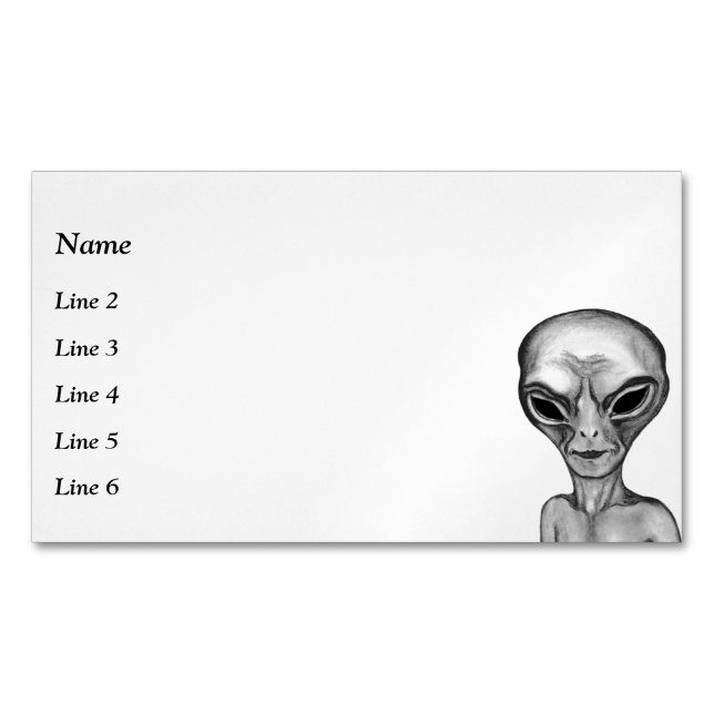 Grey Alien Business Card (Front)