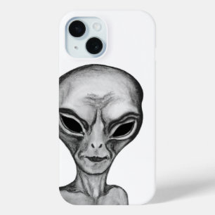 Grey Alien iPhone 15 Case
