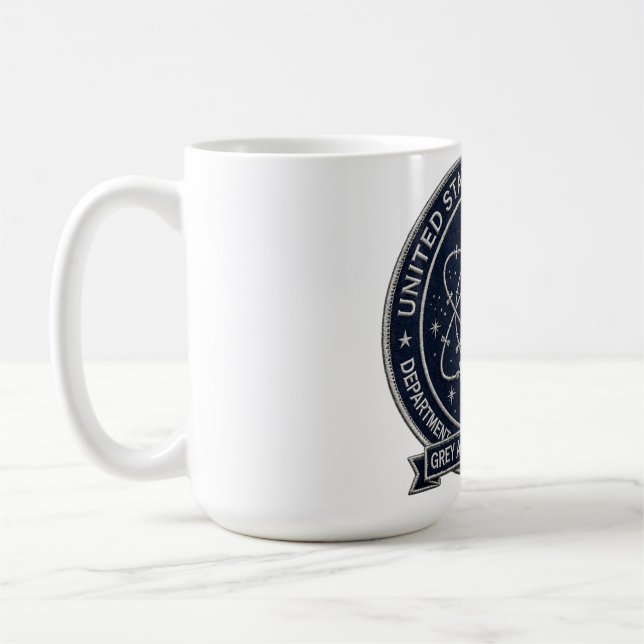 Grey Alien Combat Unit Coffee Mug (Left)