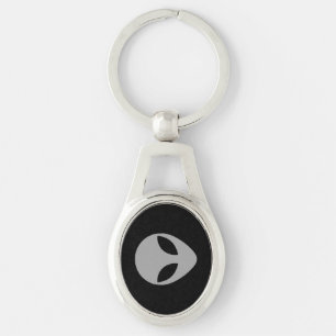 Grey Alien Head Keychain