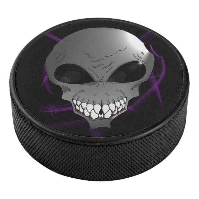 Grey alien Hockey Puck (3/4)