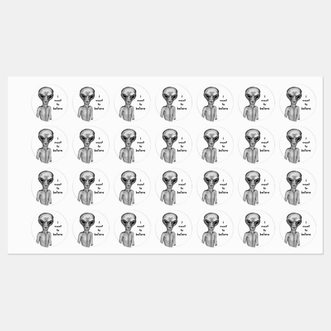 Grey Alien , I want to believe (Sheet)