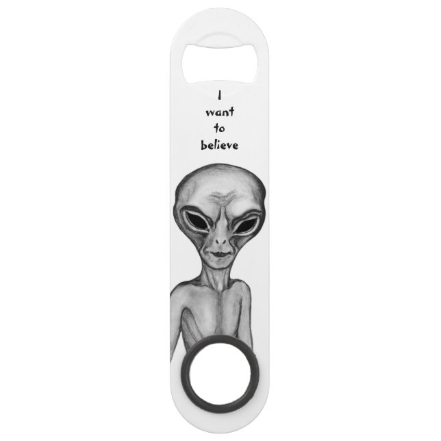 Grey Alien , I want to believe Bar Key (Front)