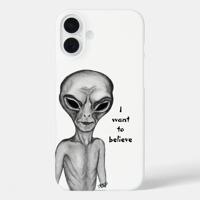 Grey Alien , I want to believe Case-Mate iPhone Case (Back)