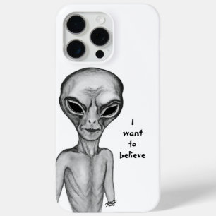Grey Alien , I want to believe iPhone 15 Pro Max Case