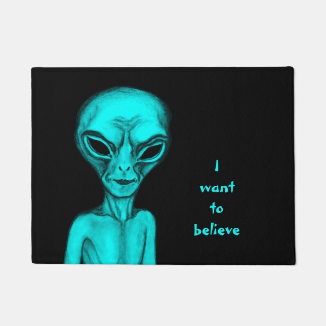 Grey Alien , I want to believe Doormat (Front)